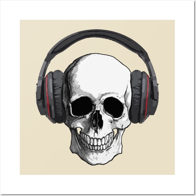 skull art, skull design, music group, Wall Art by Collagedream